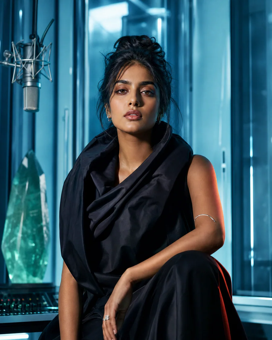 Editorial portrait of fictional artist Mira Vale