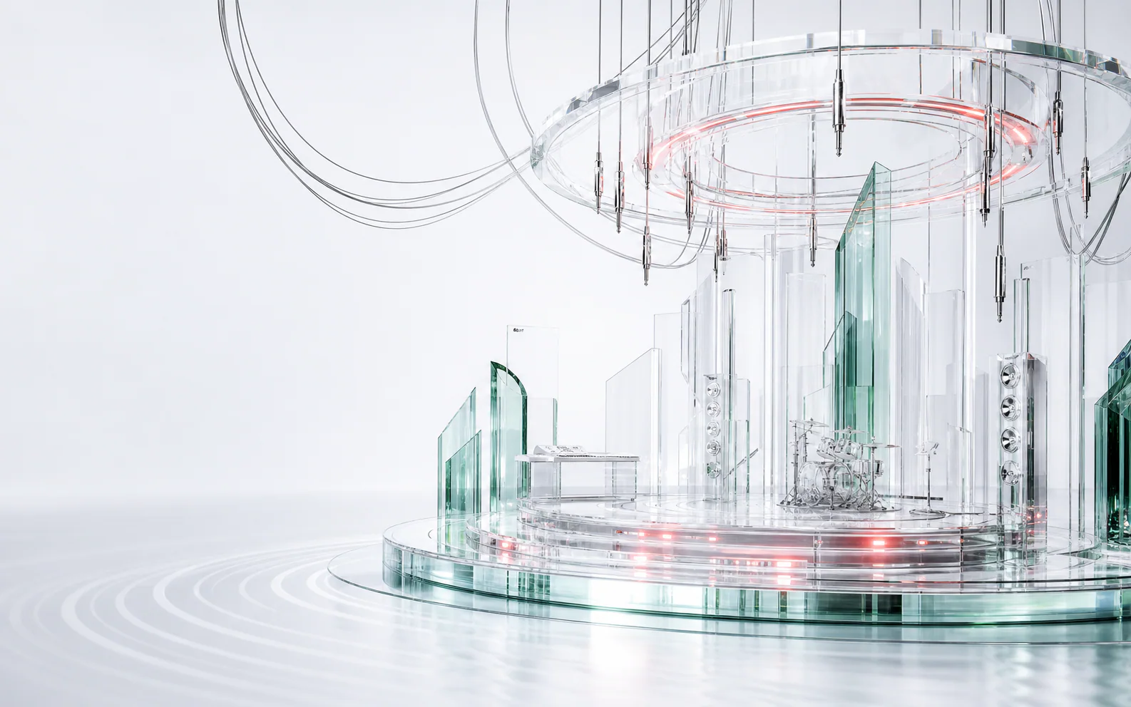 Translucent glass concert stage